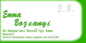 emma bozsanyi business card